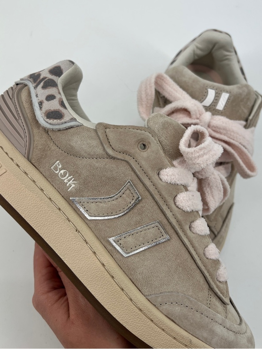 Coolway Bolk Sand Cream Suede Lace Up Chunky Streetwear Sneakers Women's 9 - Picture 2 of 8